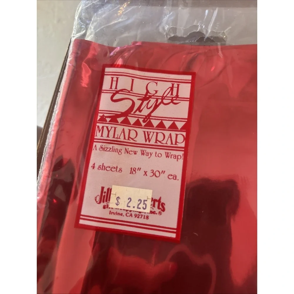 4 Sheets High Style Red, Staff & Notes Gift Wrapping Paper  18" X 30" - Picture 3 of 3